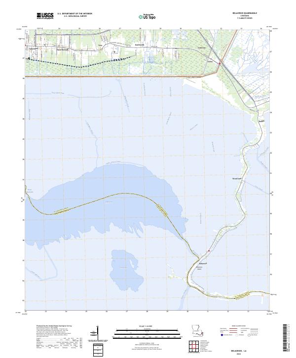 Delacroix, LA — USGS 7.5-minute topo (2024)