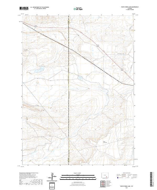 Foote Creek Lake, WY — USGS 7.5-minute topo (2021)