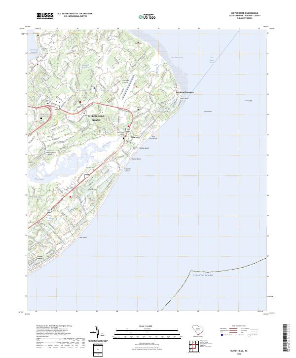 Hilton Head, SC — USGS 7.5-minute topo (2024)