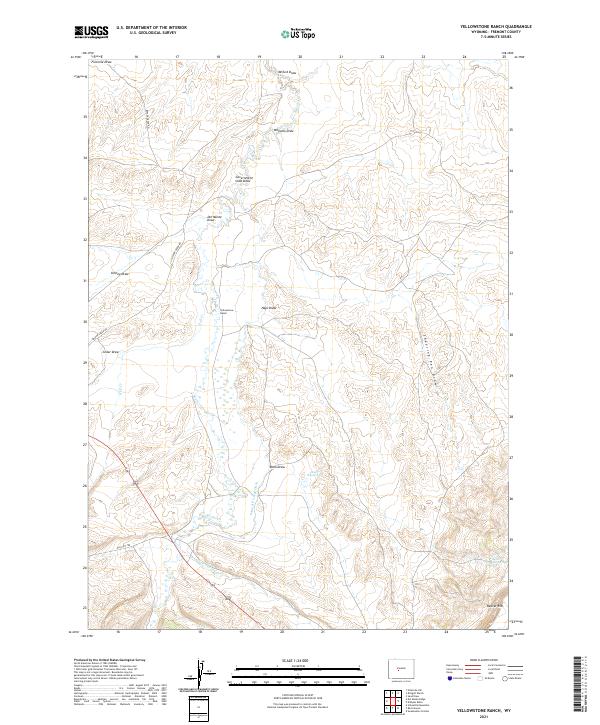 Yellowstone Ranch, WY — USGS 7.5-minute topo (2021)