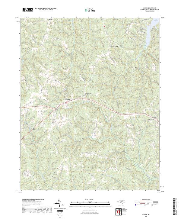 Macon, NC — USGS 7.5-minute topo (2022)