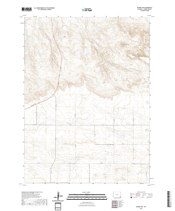 Round Top, WY — USGS 7.5-minute topo (2021)