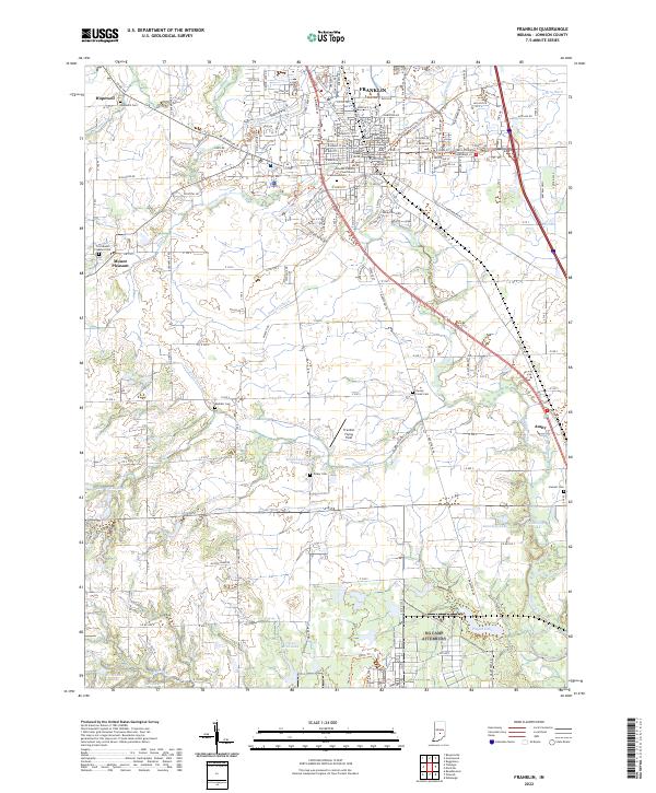 Franklin, IN — USGS 7.5-minute topo (2022)