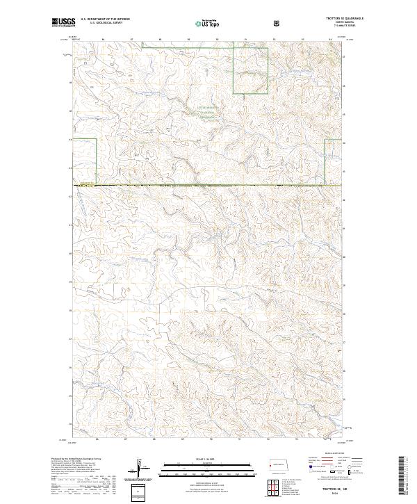 Trotters SE, ND — USGS 7.5-minute topo (2024)