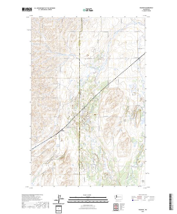 Waukon, WA — USGS 7.5-minute topo (2023)