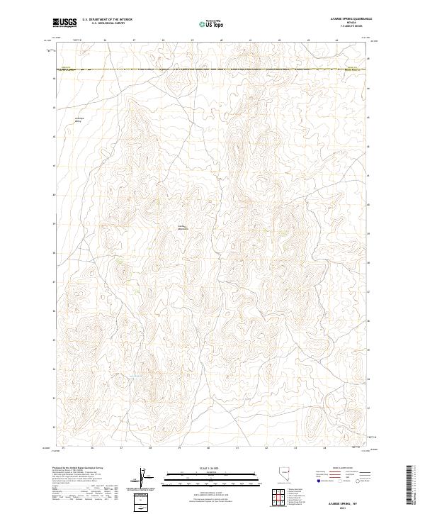 Ayarbe Spring, NV — USGS 7.5-minute topo (2021)