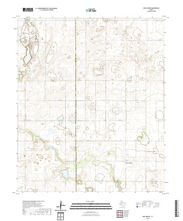 New Moore, TX — USGS 7.5-minute topo (2022)