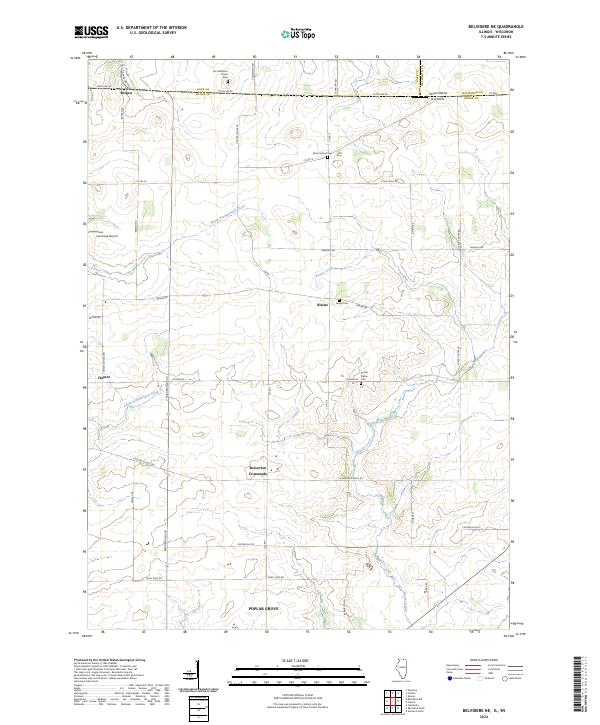 Belvidere NE, IL-WI — USGS 7.5-minute topo (2024)