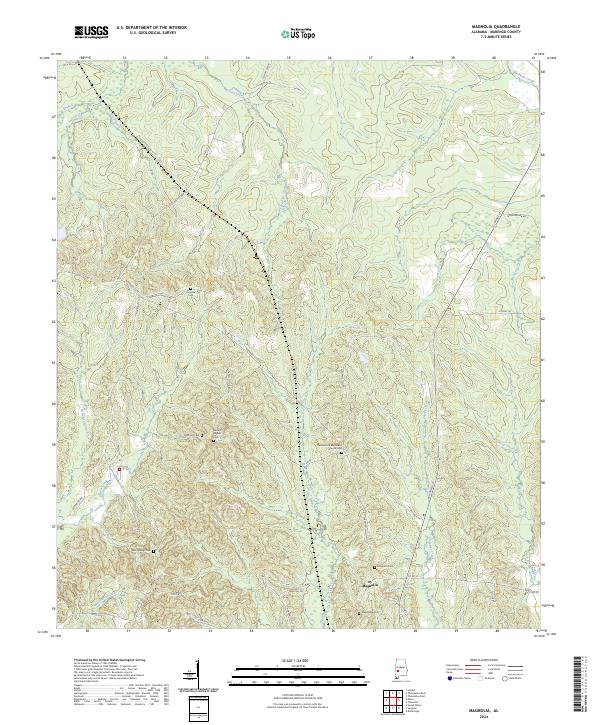 Magnolia, AL — USGS 7.5-minute topo (2024)