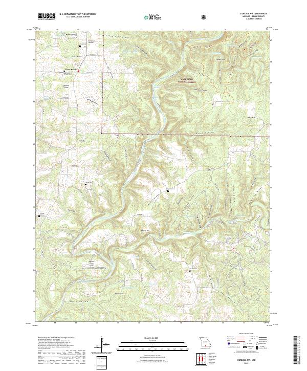 Cureall NW, MO — USGS 7.5-minute topo (2021)