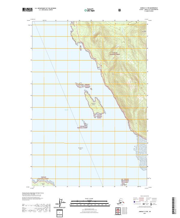 Juneau C-3 SW, AK — USGS 7.5-minute topo (2021)