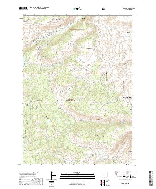 Fossil Hill, WY — USGS 7.5-minute topo (2021)
