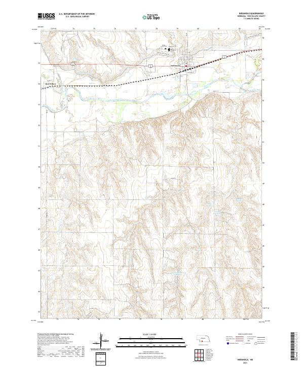 Indianola, NE — USGS 7.5-minute topo (2021)