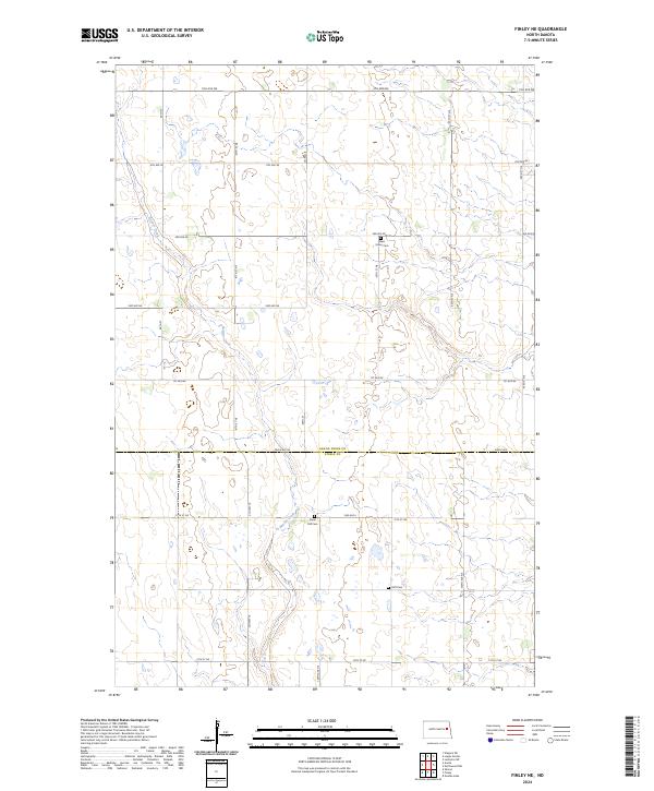 Finley NE, ND — USGS 7.5-minute topo (2024)