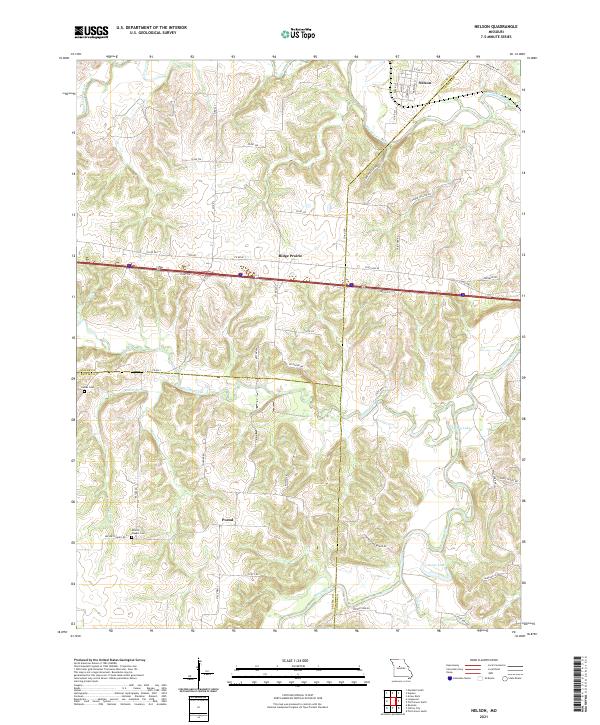 Nelson, MO — USGS 7.5-minute topo (2021)