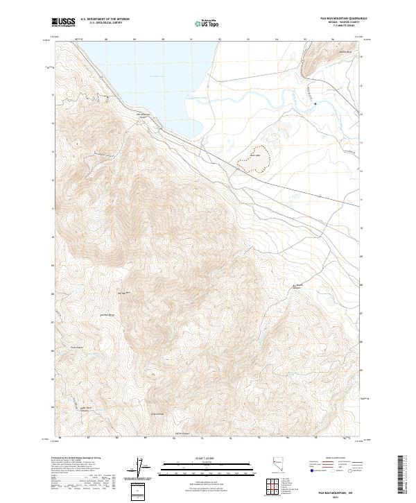Pah Rah Mountain, NV — USGS 7.5-minute topo (2021)