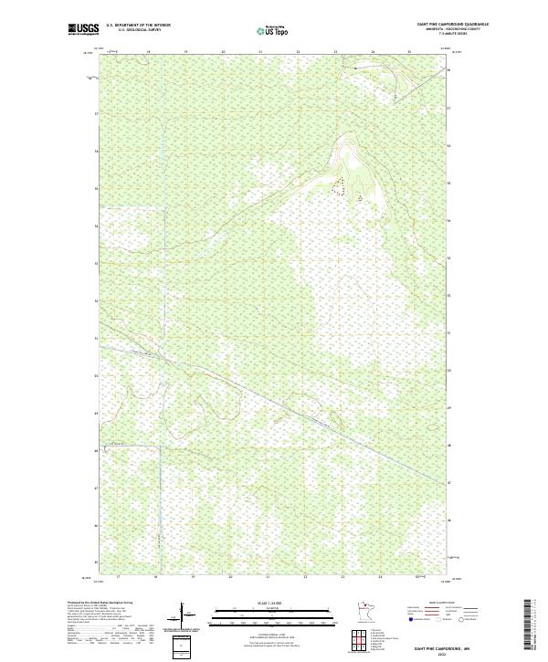 Giant Pine Campground, MN — USGS 7.5-minute topo (2022)