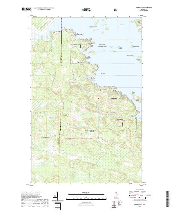 Kabetogama, MN — USGS 7.5-minute topo (2022)