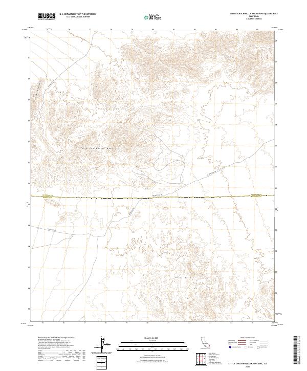 Little Chuckwalla Mountains, CA — USGS 7.5-minute topo (2021)