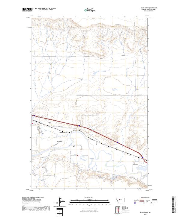 Manchester, MT — USGS 7.5-minute topo (2024)