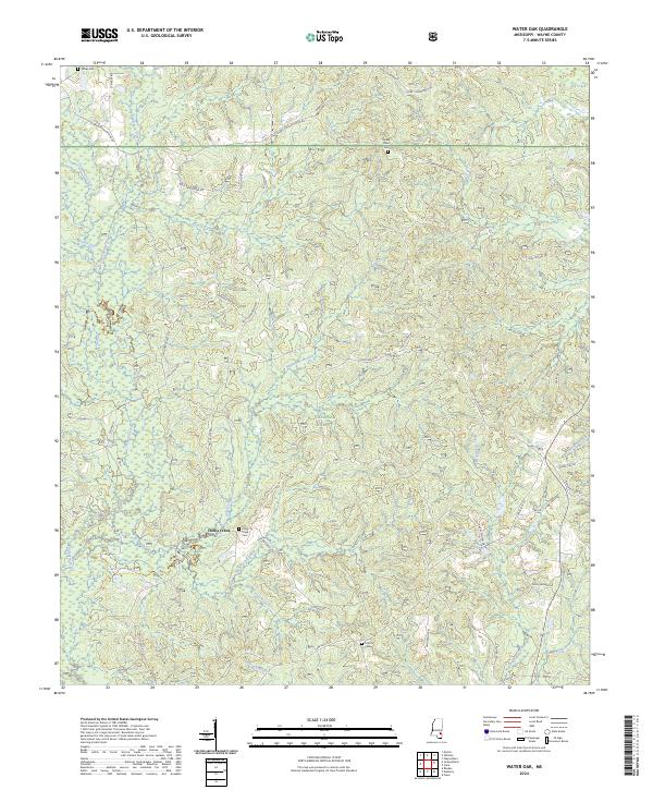 Water Oak, MS — USGS 7.5-minute topo (2024)