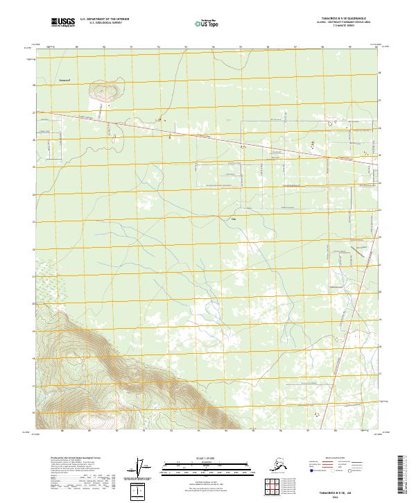 Tanacross B-5 SE, AK — USGS 7.5-minute topo (2024)