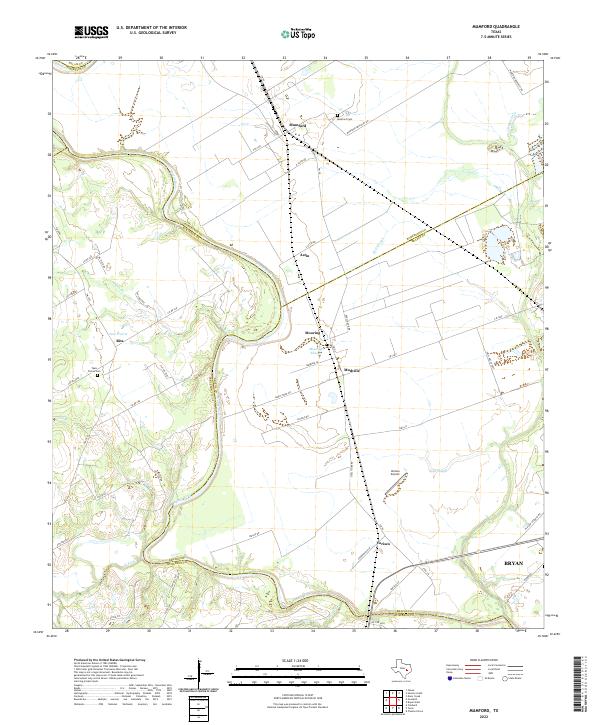Mumford, TX — USGS 7.5-minute topo (2022)