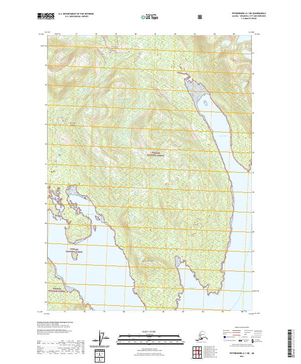 Petersburg A-1 NE, AK — USGS 7.5-minute topo (2021)