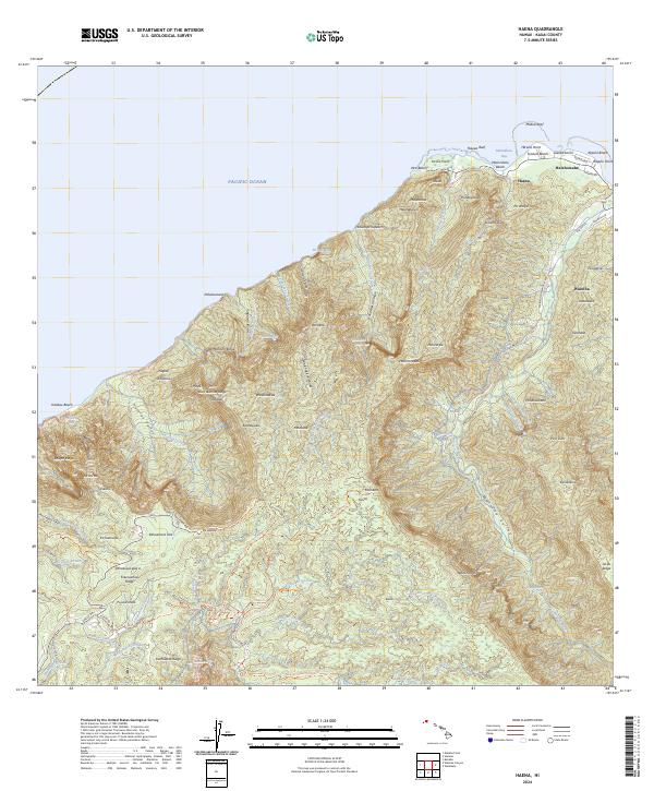 Haena, HI — USGS 7.5-minute topo (2024)