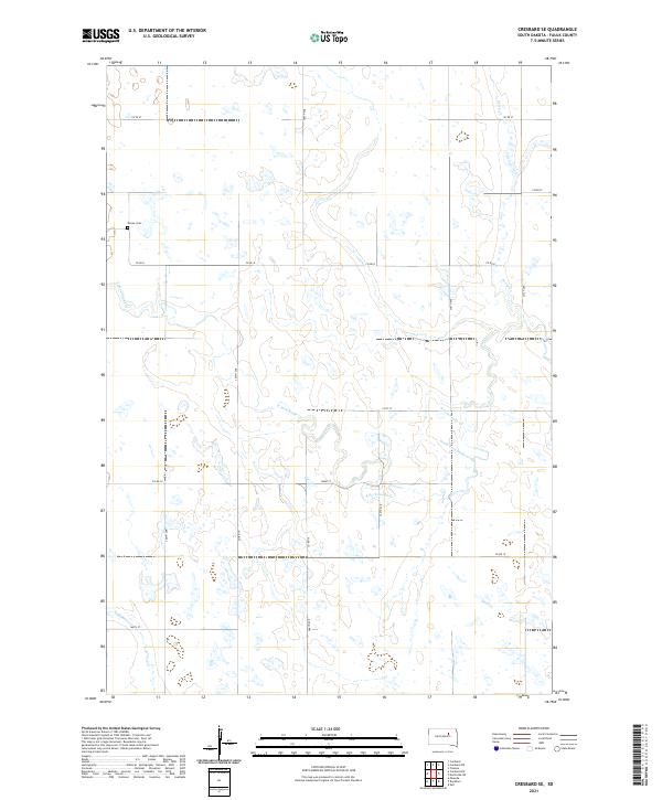 Cresbard SE, SD — USGS 7.5-minute topo (2021)