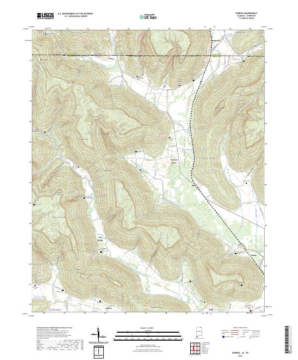 Eureka, AL-TN — USGS 7.5-minute topo (2024)