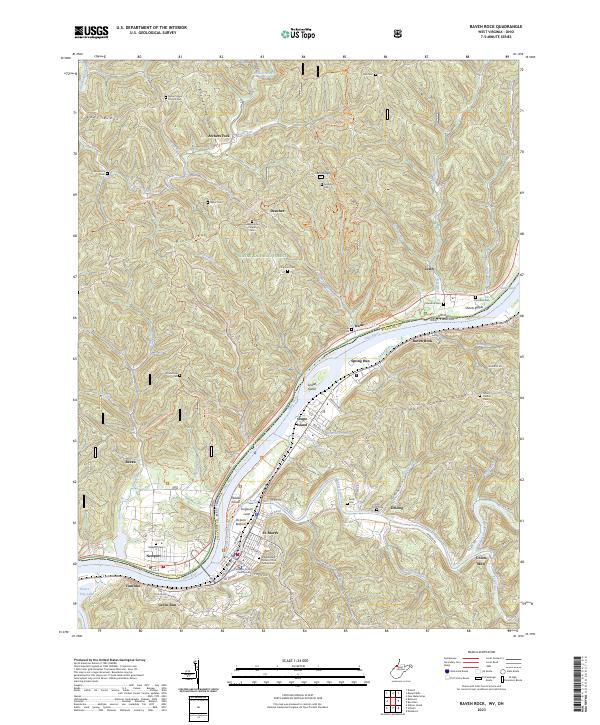 Raven Rock, WV-OH — USGS 7.5-minute topo (2023)