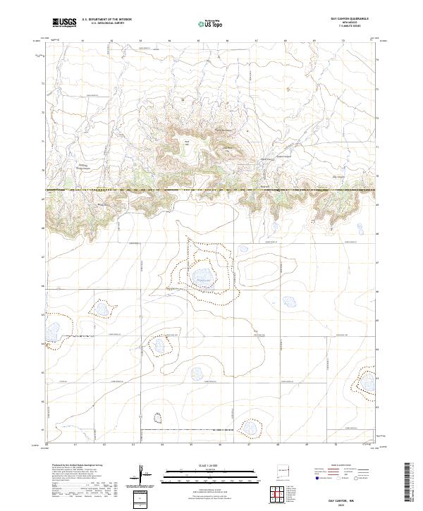 Day Canyon, NM — USGS 7.5-minute topo (2023)