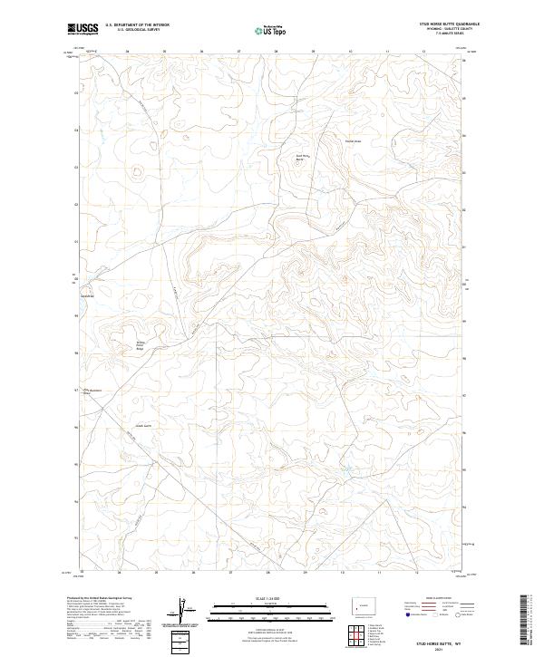 Stud Horse Butte, WY — USGS 7.5-minute topo (2021)