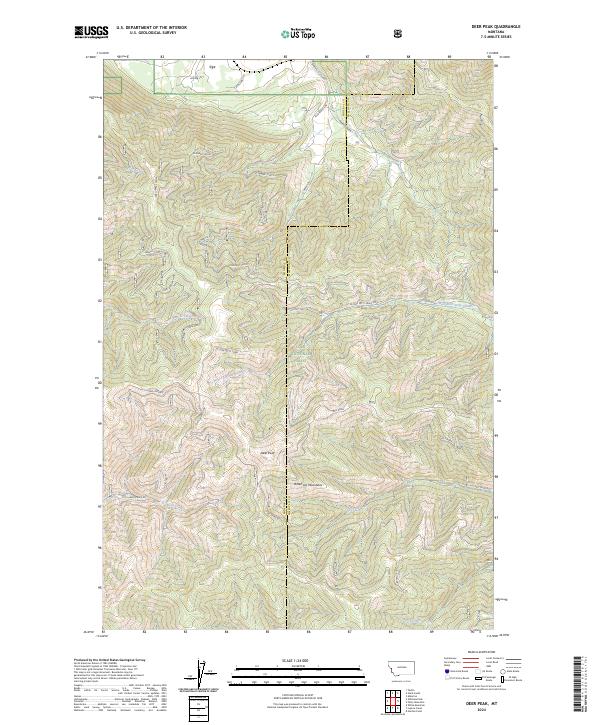 Deer Peak, MT — USGS 7.5-minute topo (2024)