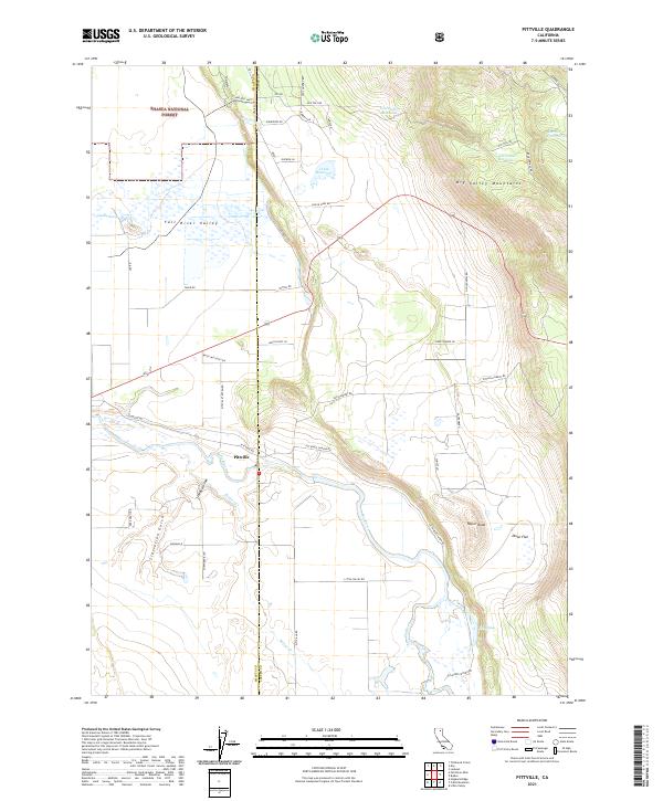 Pittville, CA — USGS 7.5-minute topo (2021)
