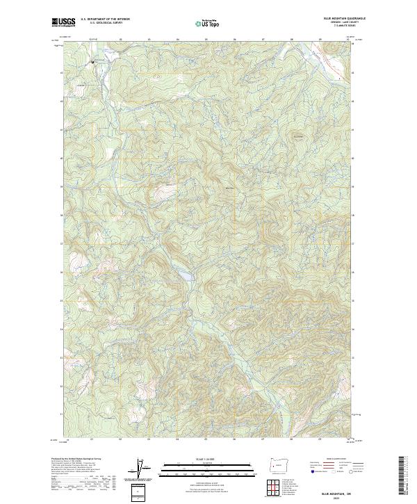 Blue Mountain, OR — USGS 7.5-minute topo (2023)