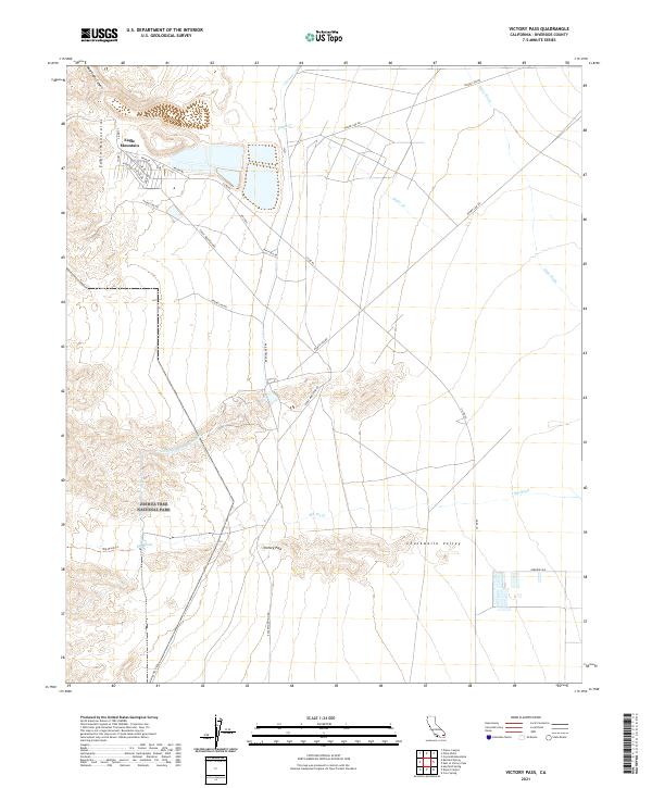 Victory Pass, CA — USGS 7.5-minute topo (2021)