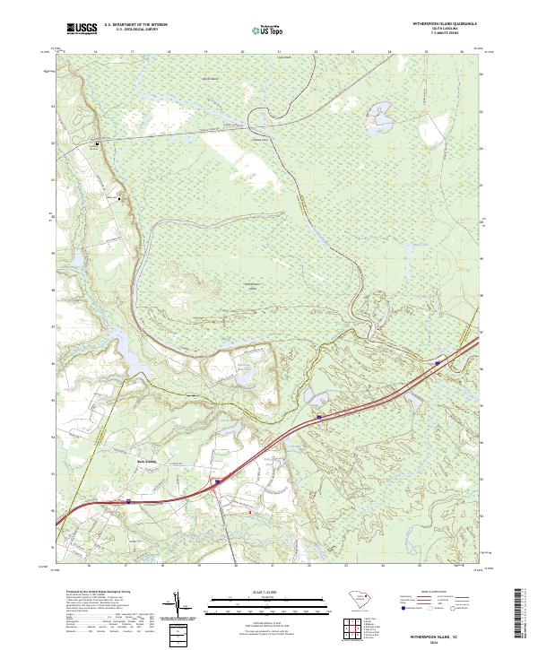 Witherspoon Island, SC — USGS 7.5-minute topo (2024)