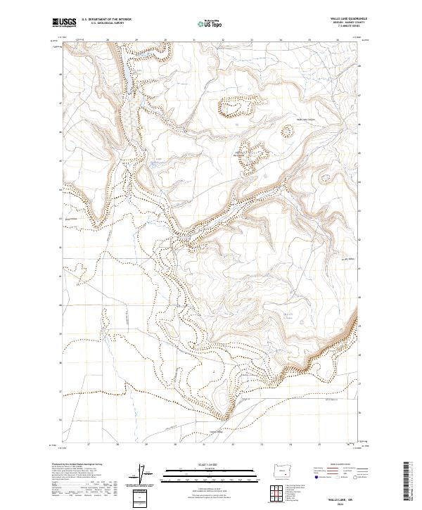 Walls Lake, OR — USGS 7.5-minute topo (2024)