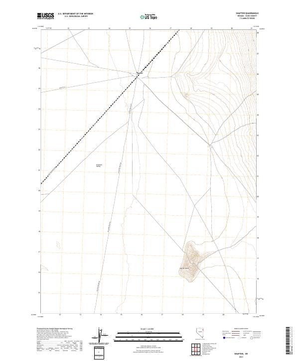 Shafter, NV — USGS 7.5-minute topo (2021)