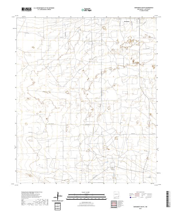 Monument South, NM — USGS 7.5-minute topo (2023)