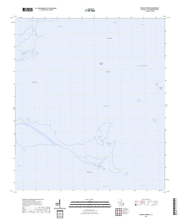 Morgan Harbor, LA — USGS 7.5-minute topo (2024)