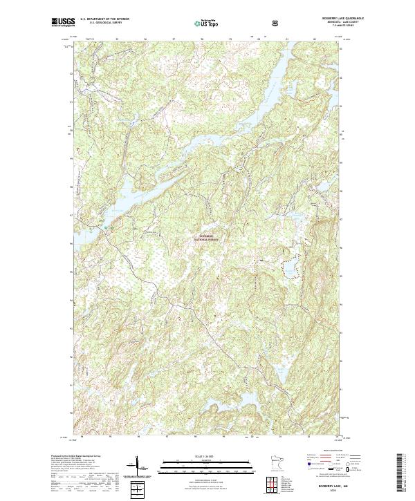 Bogberry Lake, MN — USGS 7.5-minute topo (2022)