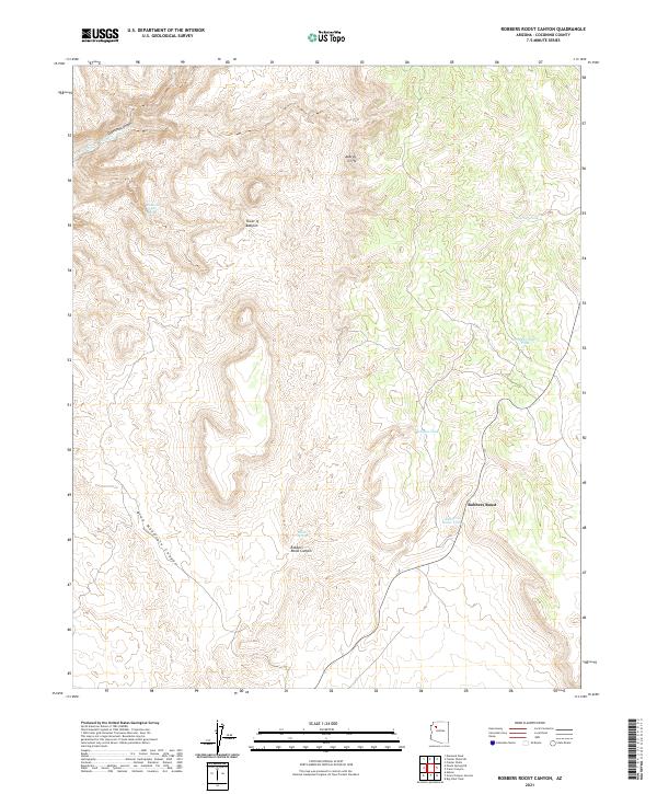 Robbers Roost Canyon, AZ — USGS 7.5-minute topo (2021)