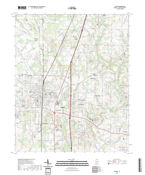 Athens, AL — USGS 7.5-minute topo (2024)