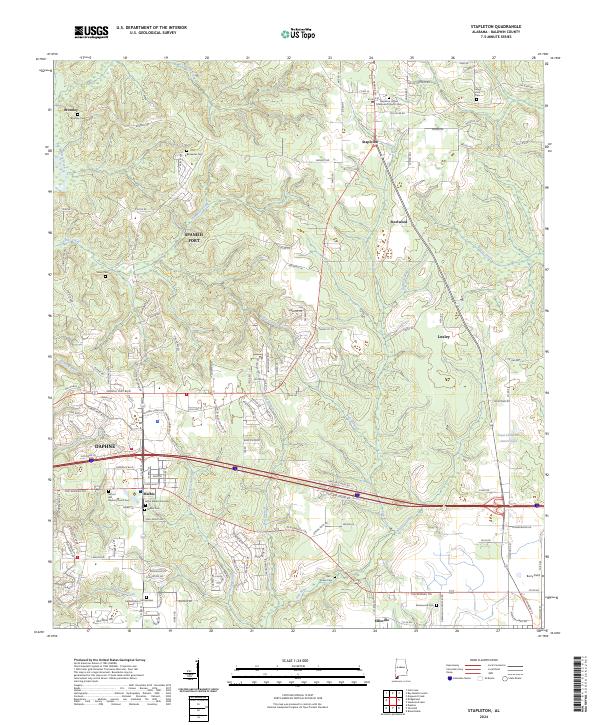 Stapleton, AL — USGS 7.5-minute topo (2024)