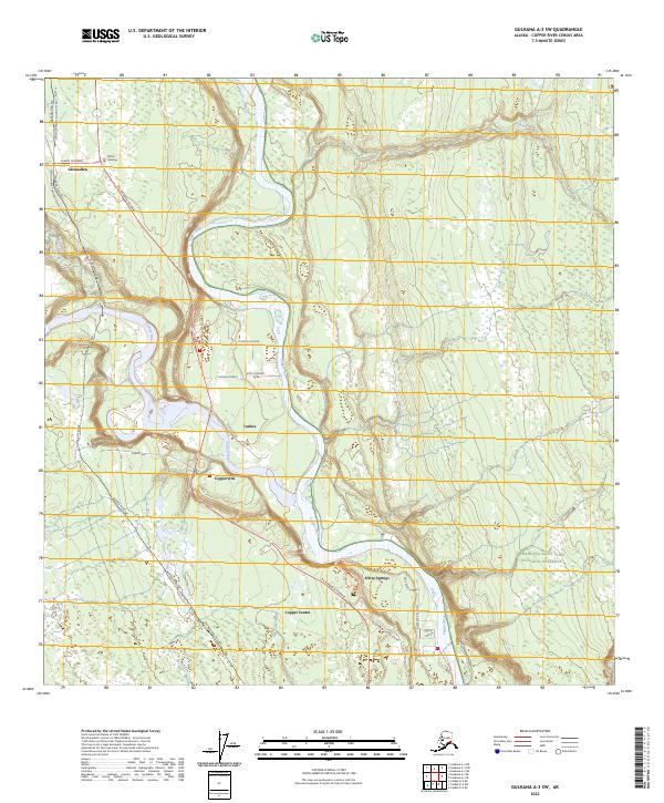 Gulkana A-3 SW, AK — USGS 7.5-minute topo (2023)