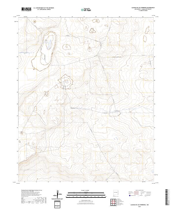 Laguna De Los Terreros, NM — USGS 7.5-minute topo (2023)