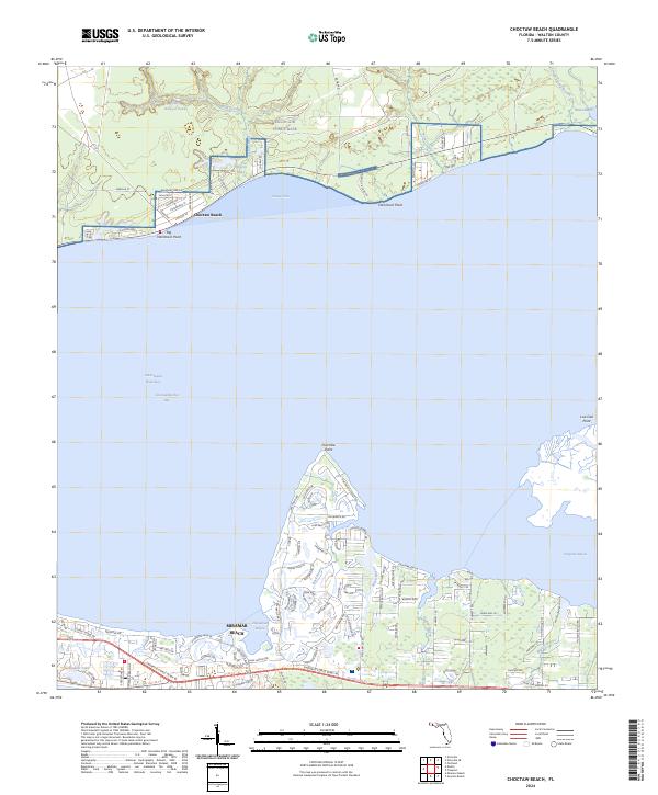 Choctaw Beach, FL — USGS 7.5-minute topo (2024)